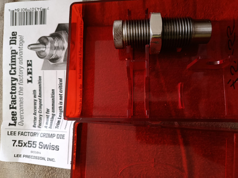 Lee Crimp Matritze 7,5x55 Swiss – Bild 1