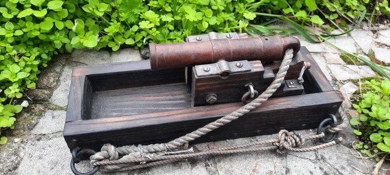 Kleine Schiffskanone aus Stahl – Bild 1
