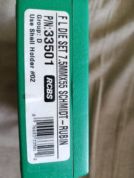 RCBS Matchmaster Matritzensatz 7,5x55 Swiss 5 teilig – Bild 2