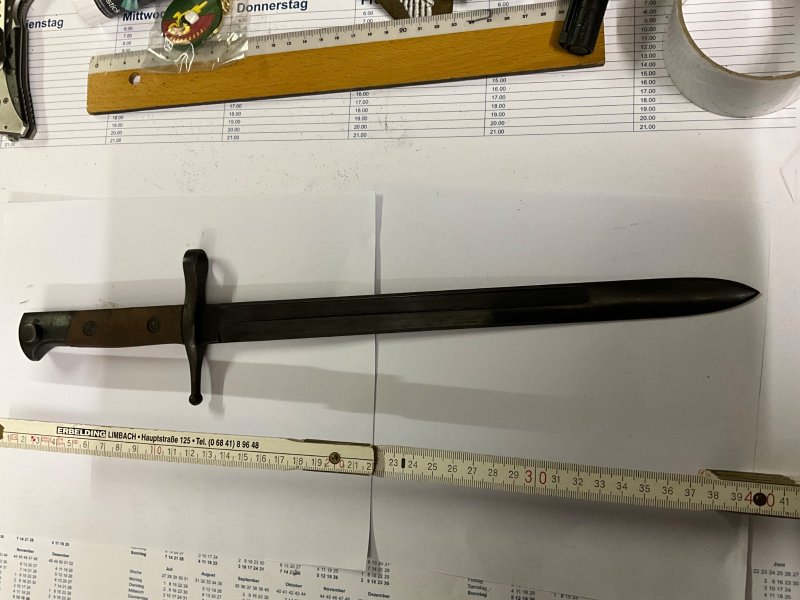 Altes Bajonett mit Parierstange, Italien, Carcano, ohne Scheide – Bild 2