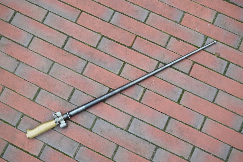 Bajonett für Lebelgewehr Mod. 1886 zweite Form Messinggriff Sammlerwaffe – Bild 1