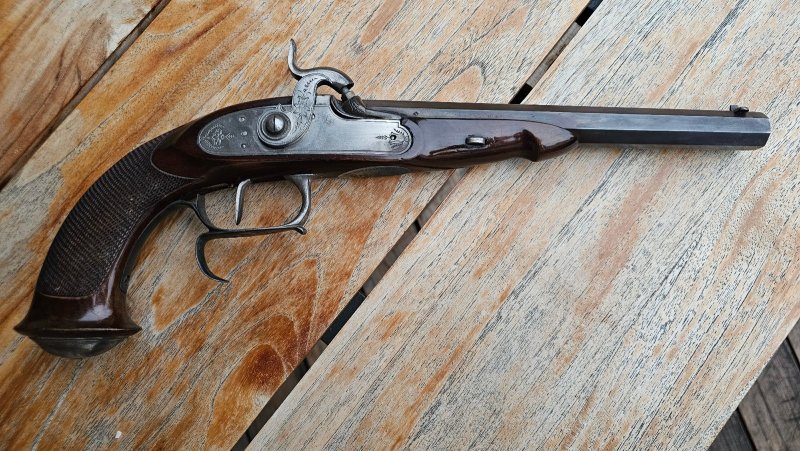 Perkussionspistole Kal. .44 – Beschossen – Sportmodell – Bild 1
