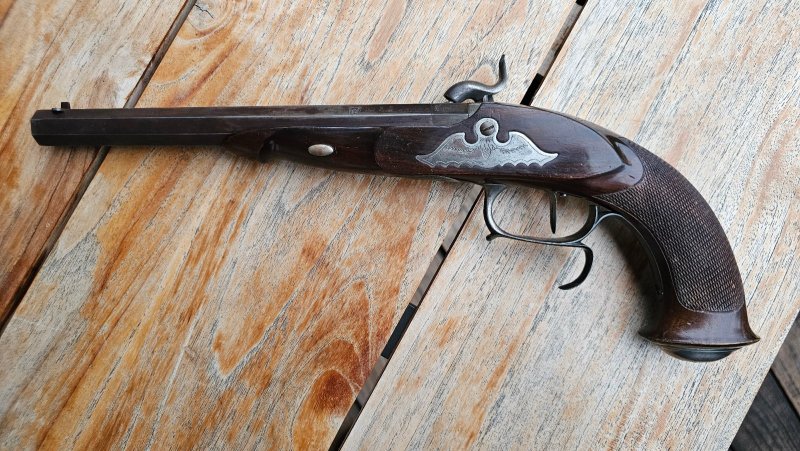 Perkussionspistole Kal. .44 – Beschossen – Sportmodell – Bild 2
