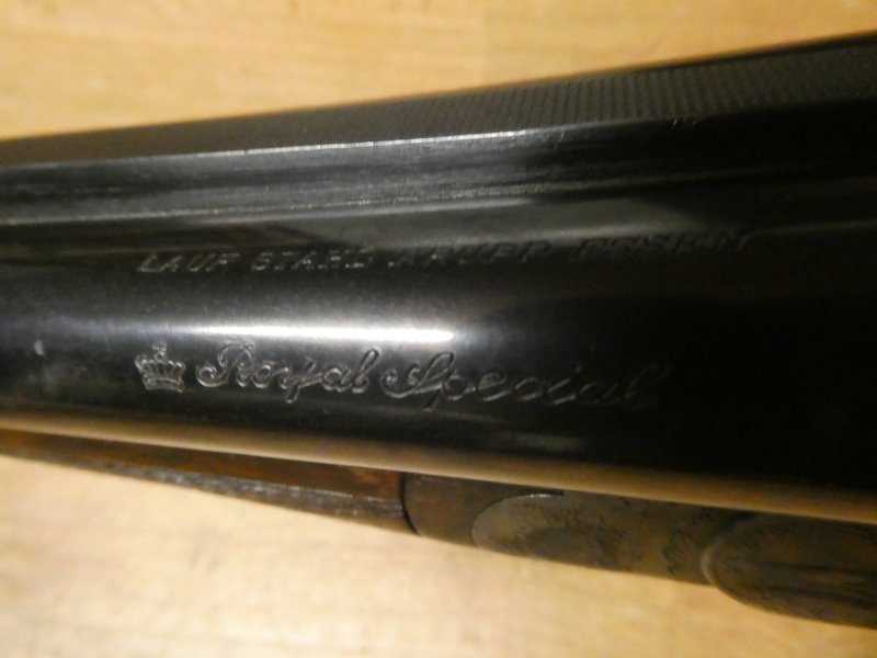 Sehr schöne Querflinte mit echten Hähnen . San Marco Kal. 12/70, Krupp Laufstahl – Bild 3