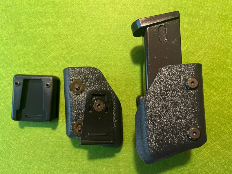 HÖPPNER & SCHUMANN PAAR KYDEX MAGAZINTASCHEN 2REIHIGE MAGAZINE SIG SAUER IPSC 9MM EVTL. AUCH 40 S&W – Bild 1