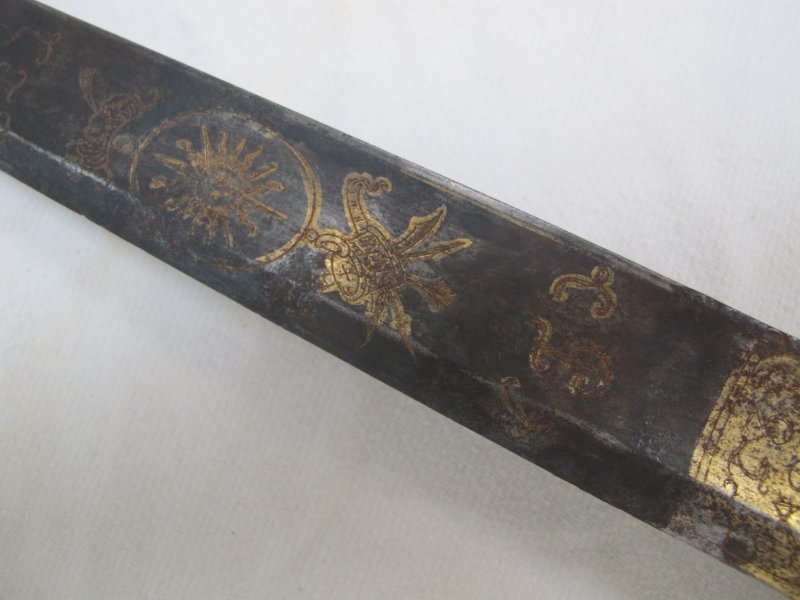 Wunderschöner Luxus Hirschfänger Silber mit Scheide ca. 1750-70 (Degen Säbel) – Bild 6