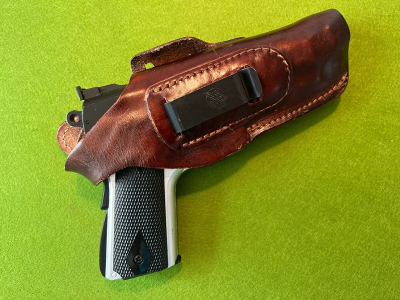 FRONTLINE SELTENES GÜRTEL/INNENBUND HOLSTER COLT 1911 BERETTA 90 SERIE AUCH GLOCK BAUÄHNLICHE/SSW – Bild 1