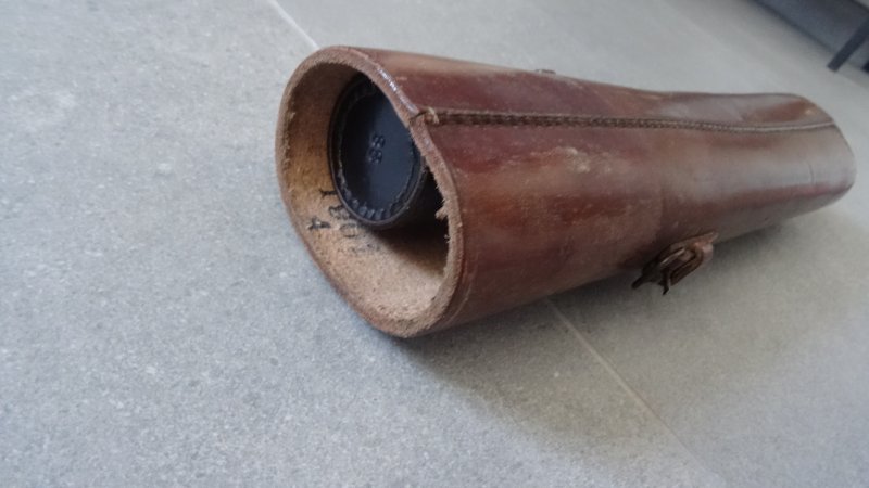 K98 Sniper Scharfschütze Lederbehälter ,geeignet für z.B. Zeiss Zielvier mit Montage und ähnliche... – Bild 3