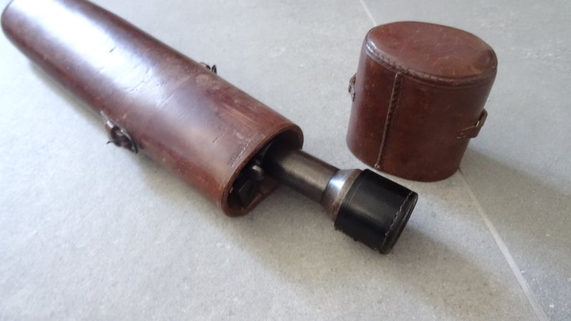K98 Sniper Scharfschütze Lederbehälter ,geeignet für z.B. Zeiss Zielvier mit Montage und ähnliche... – Bild 1
