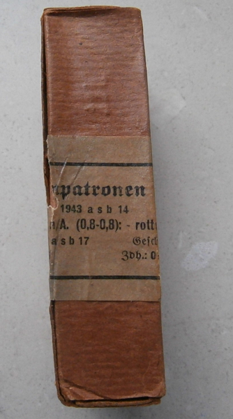Wehrmacht Päckchen 9 mm Pistolenpatronen 08 m E asb – Bild 1