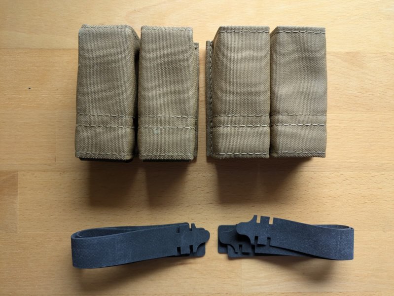 2x Esstac Double Pistol KYWI Pouch Magazintasche/-holster Coyote Brown + WTF Straps | Glock inserts – Bild 1