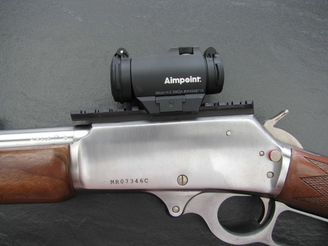 UHR Marlin 1895 GS Stainless im Kal. 45-70 Govt. mit Picatinnyschiene u. Aimpoint Micro H2 - 2 MOA – Bild 4