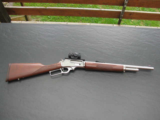 UHR Marlin 1895 GS Stainless im Kal. 45-70 Govt. mit Picatinnyschiene u. Aimpoint Micro H2 - 2 MOA – Bild 2