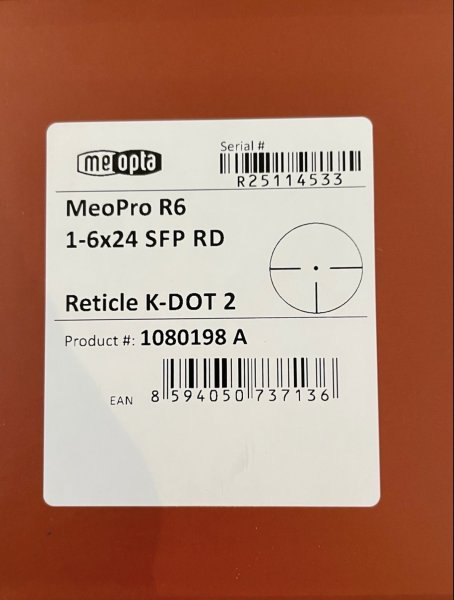 Meopta MeoPro R6 1-6x24 - Zielfernrohr/Drückjagdglas *NEU* – Bild 3