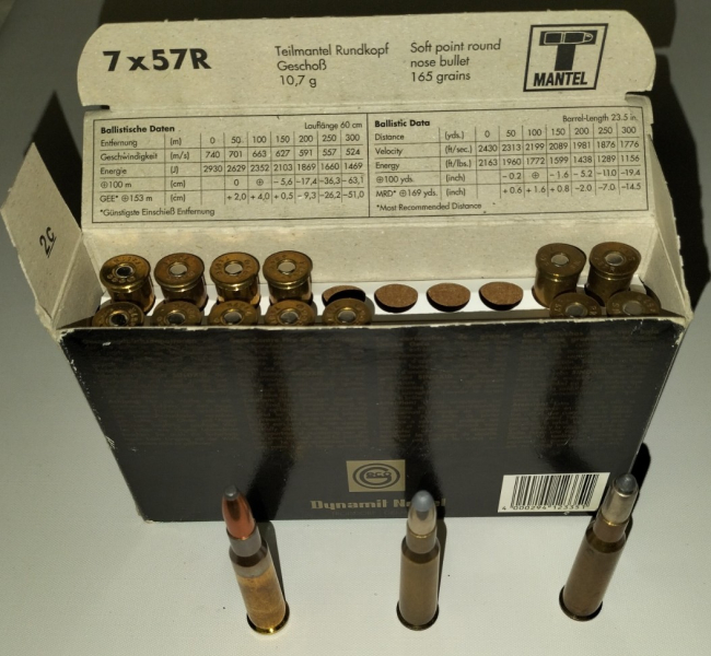 Div. Patronen Kaliber 7x57 R – Bild 1