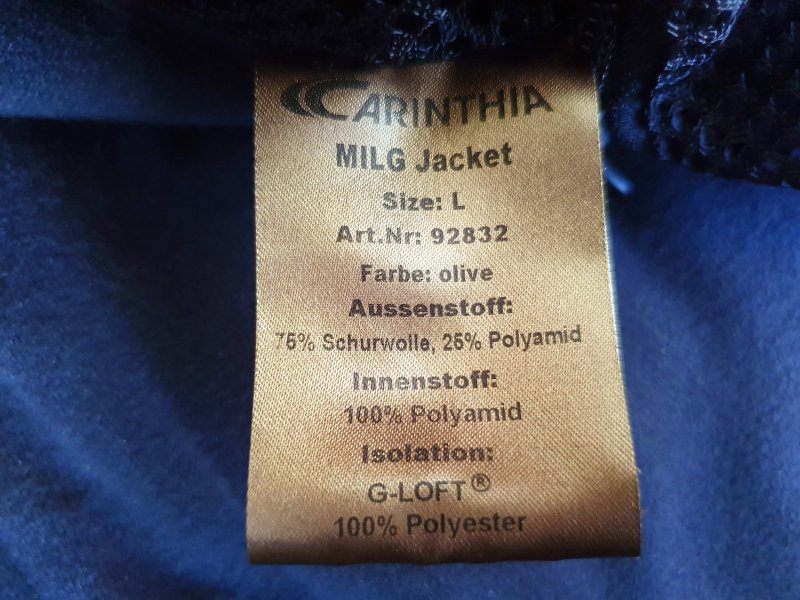 Carinthia Loden Jacke MILG G-Loft Gr. L wie neu – Bild 5