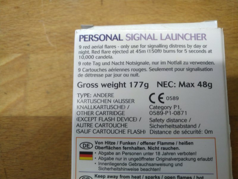 Personal Signal Launcher von Comet. Signalnotsterne Maritim mit Abschussgerät – Bild 4