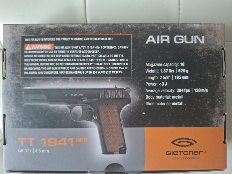 Tokarev TT 1941 Co2 Pistole cal 4,5mm BB von Gletcher neu – Bild 3