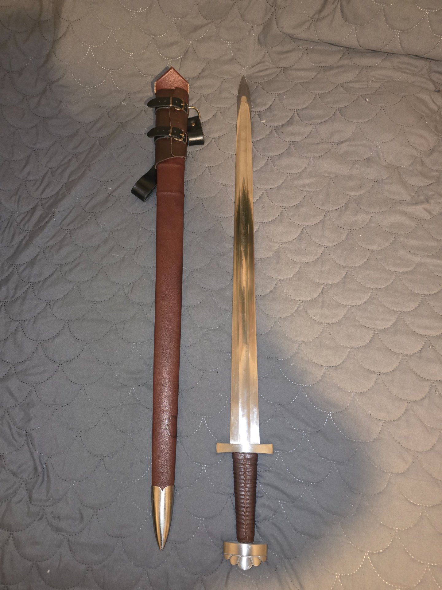 Langschwert scharf mit Scheide – obrázek 2