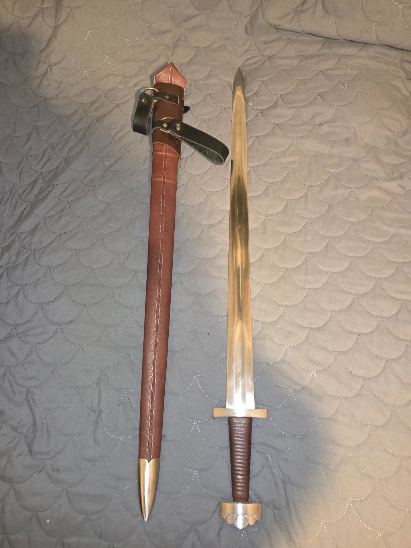 Langschwert scharf mit Scheide – obrázek 1