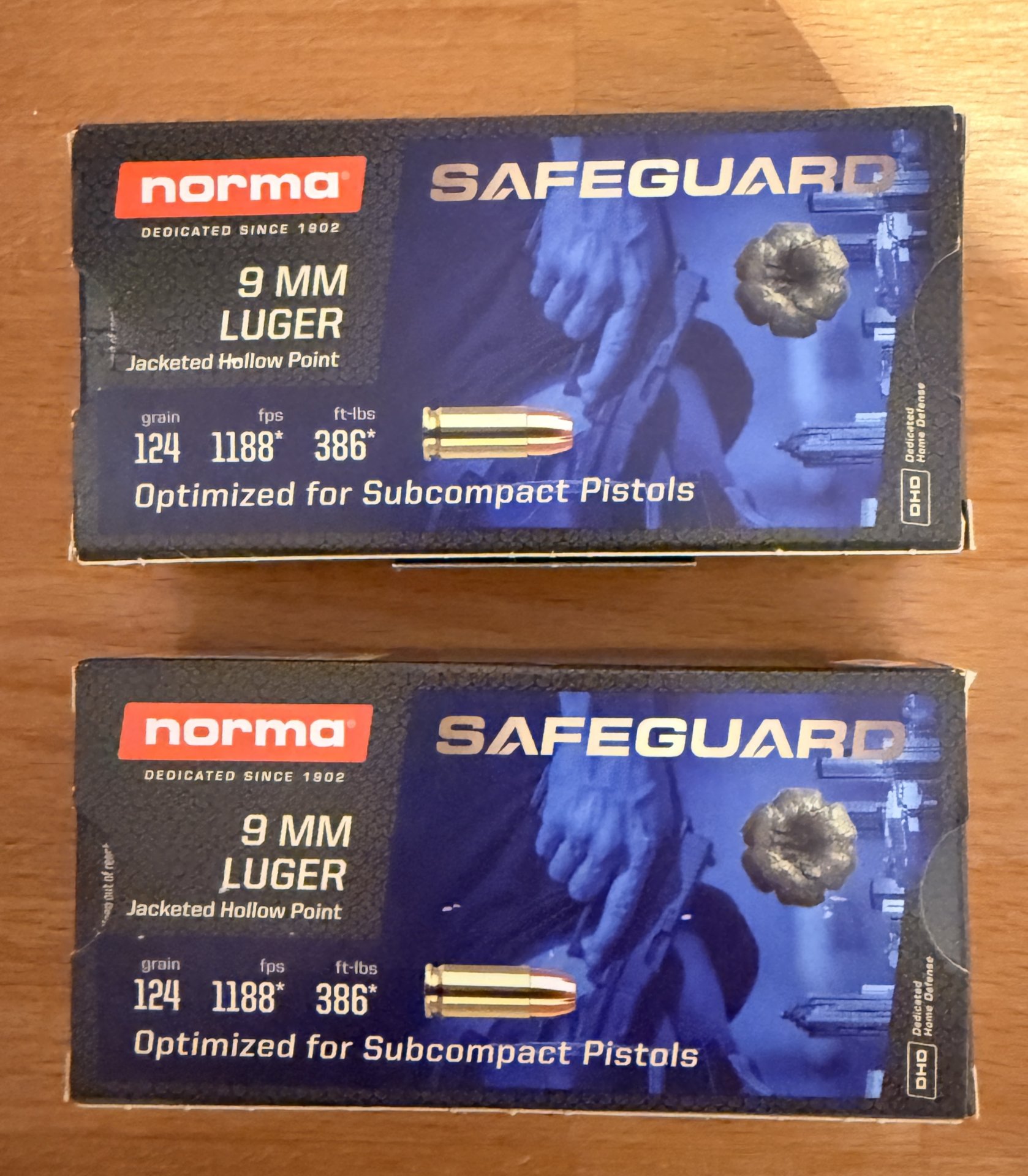 Norma 9 mm Luger Safeguard JHP 8,0g/124grs. – Bild 1