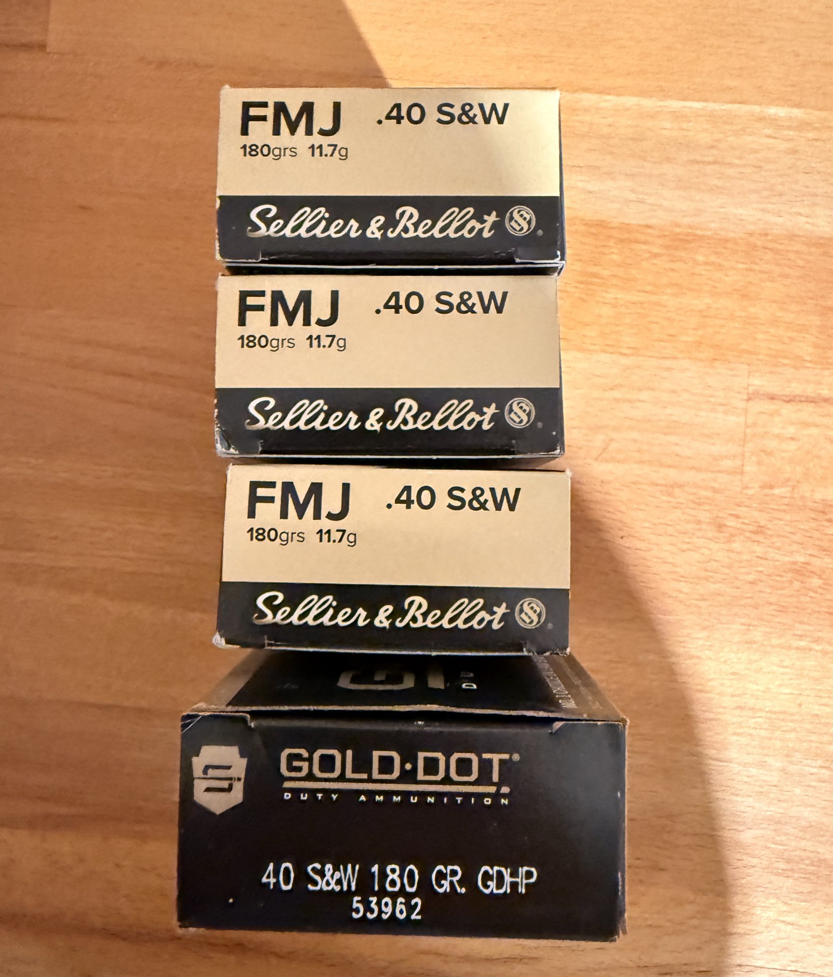Speer Gold Dot .40 S&W 180grs. /// Sellier & Bellot .40 S6W Vollmantel 11,7g/180grs. – Bild 1