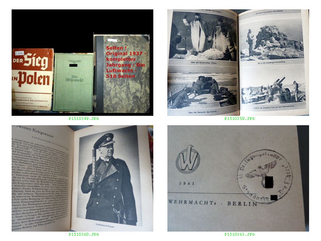 3x Origial 1937-41 !! Wehrmacht mit sehr seltener Stempelung +Polenfeldz. – Bild 1