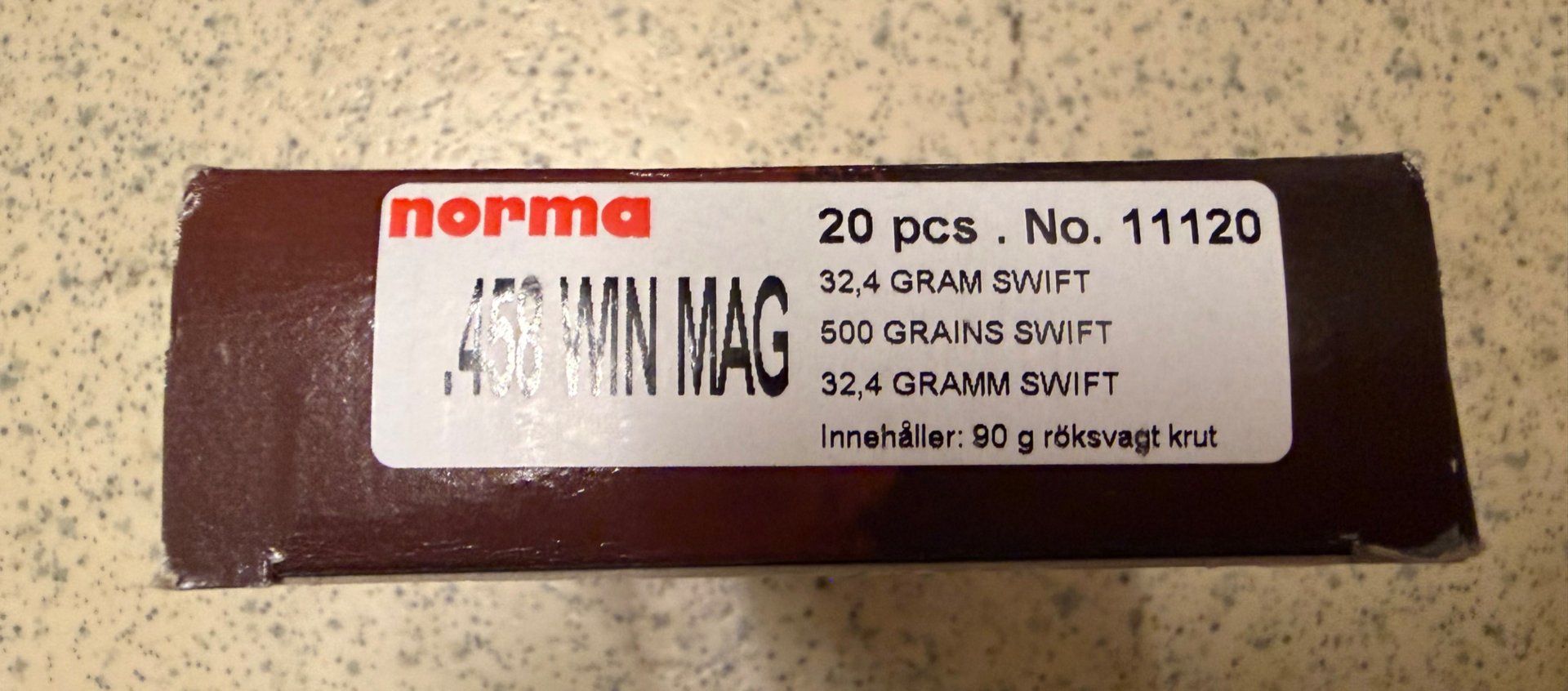 Norma . 458 Win.Mag. Swift A-Frame 500 gr 20 Schuss Neu UVP 229€ – Bild 1