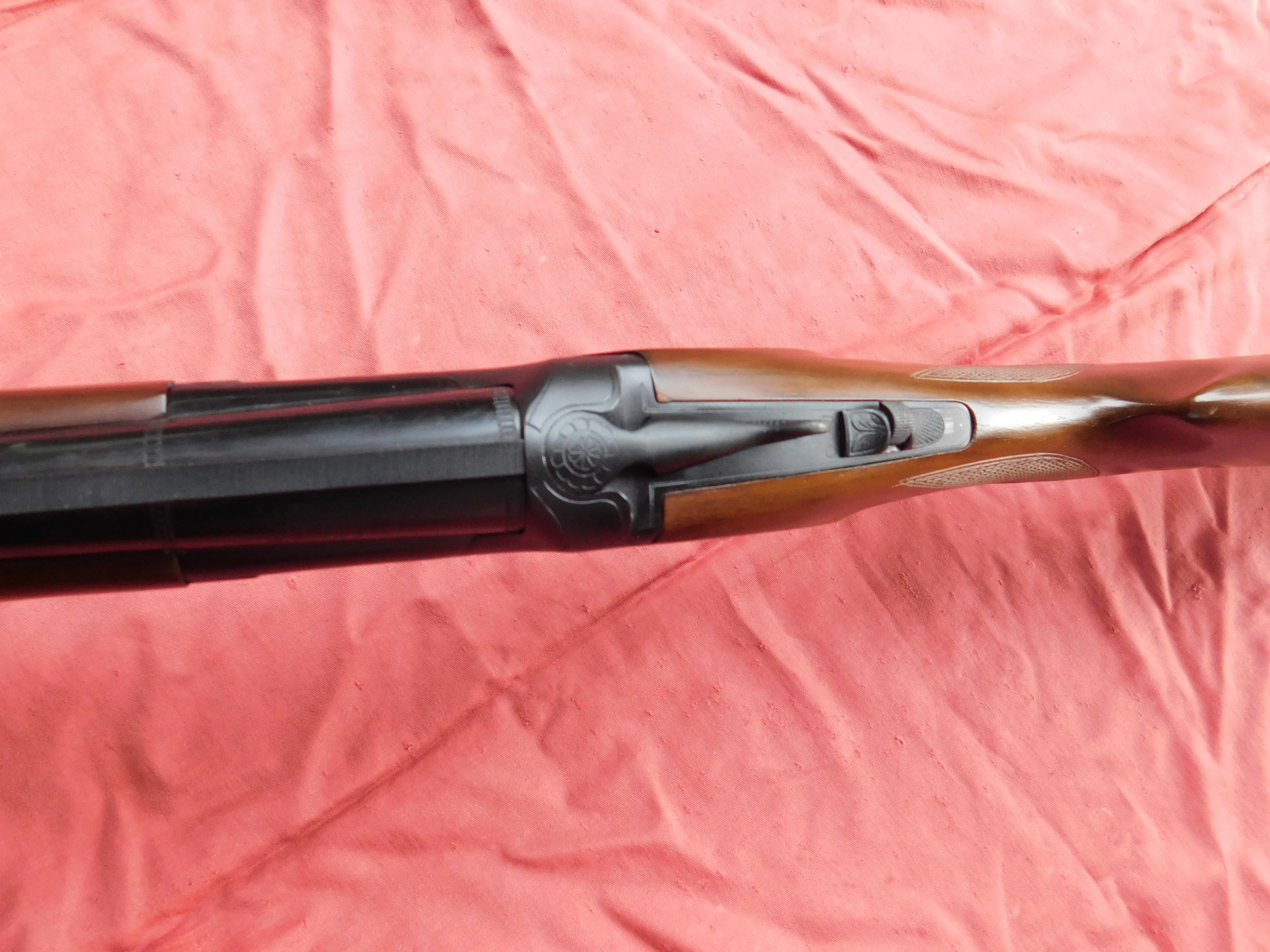 Huglu Bockflinte Optima Jagd Kal. 12/76 mit Wechselchoke und Schlüssel, Stahlschrotbeschuss – Bild 3