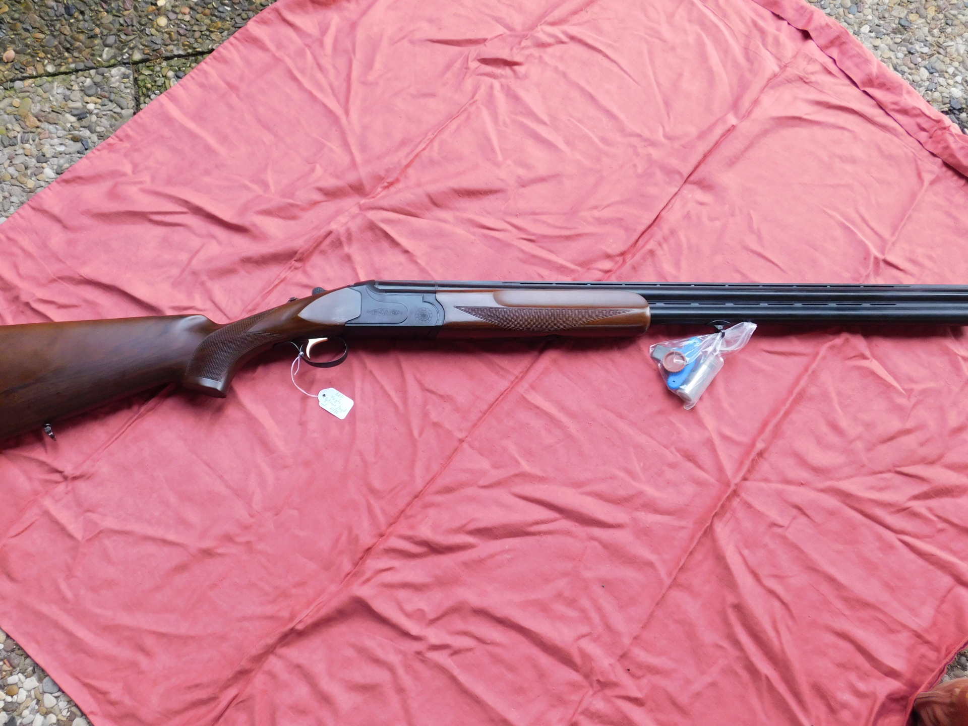 Huglu Bockflinte Optima Jagd Kal. 12/76 mit Wechselchoke und Schlüssel, Stahlschrotbeschuss – Bild 2