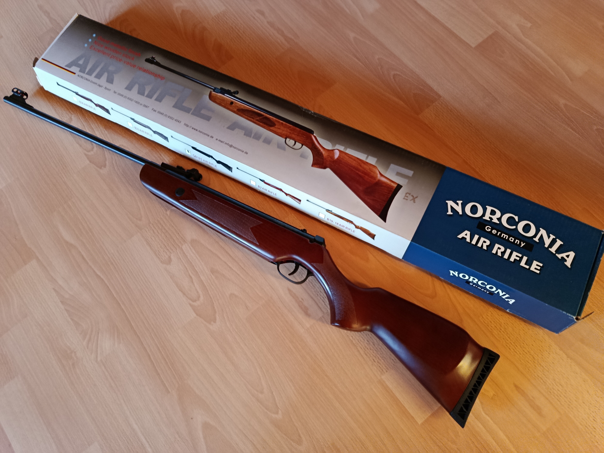 Knicklauf Luftgewehr Norconia QB18 Holzschaft (P18)- NEU ! – Bild 1