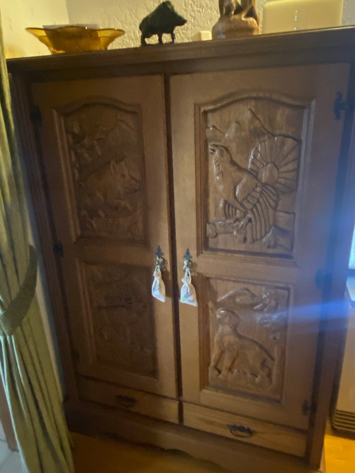 Schrank klein Eiche mit Jagdmotiven – nuotrauka 1