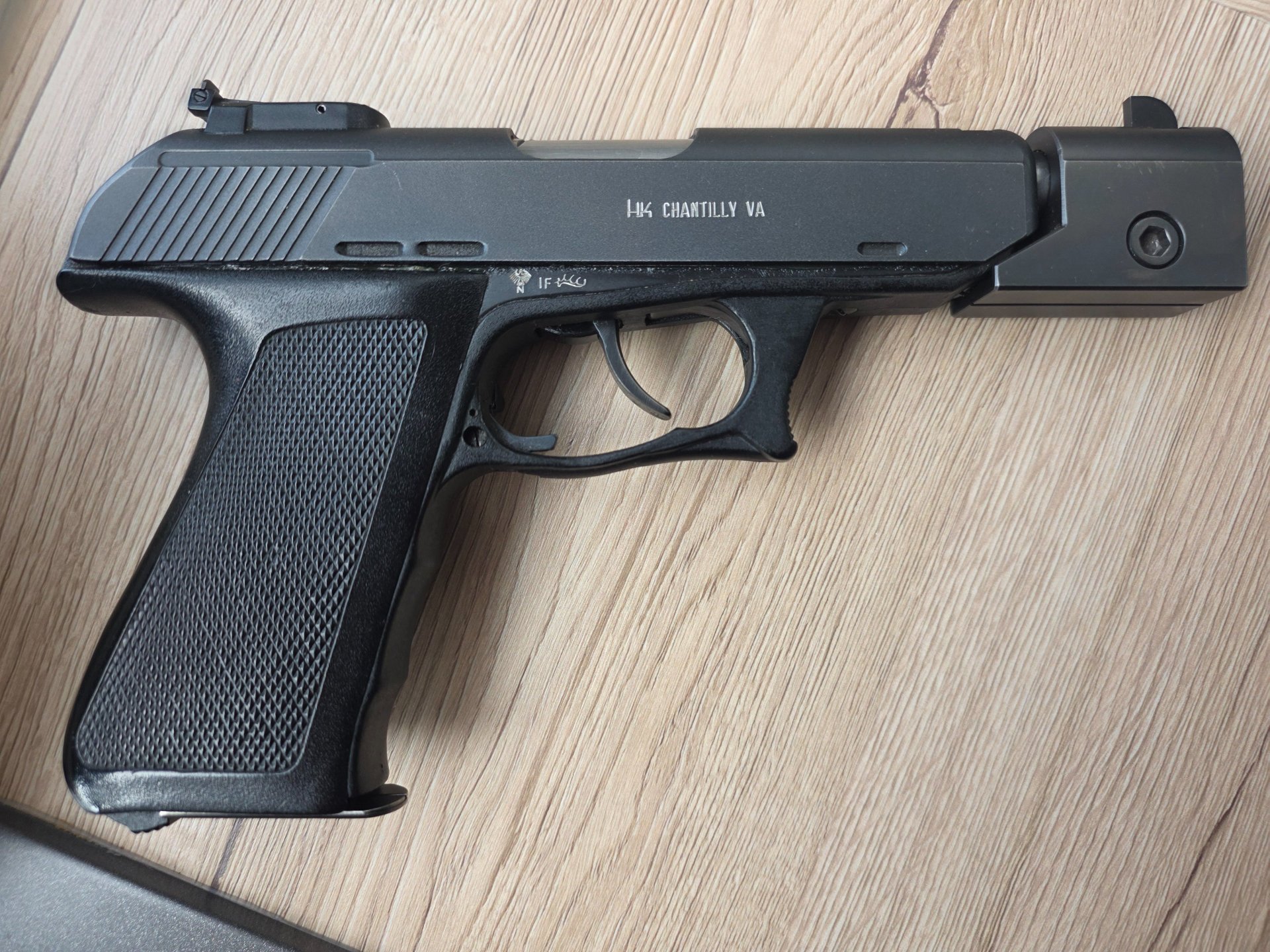 H&K P9s Chantilly VA 9mm , 5,5“ und 4“ Lauf , mit Anschussbild und original Karton, Sammler, Selten – Bild 1