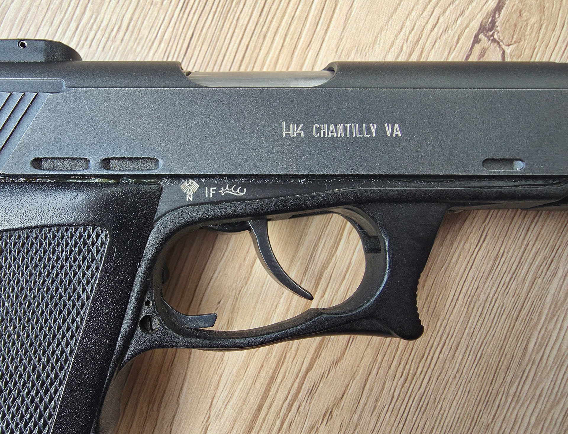 H&K P9s Chantilly VA 9mm , 5,5“ und 4“ Lauf , mit Anschussbild und original Karton, Sammler, Selten – Bild 4