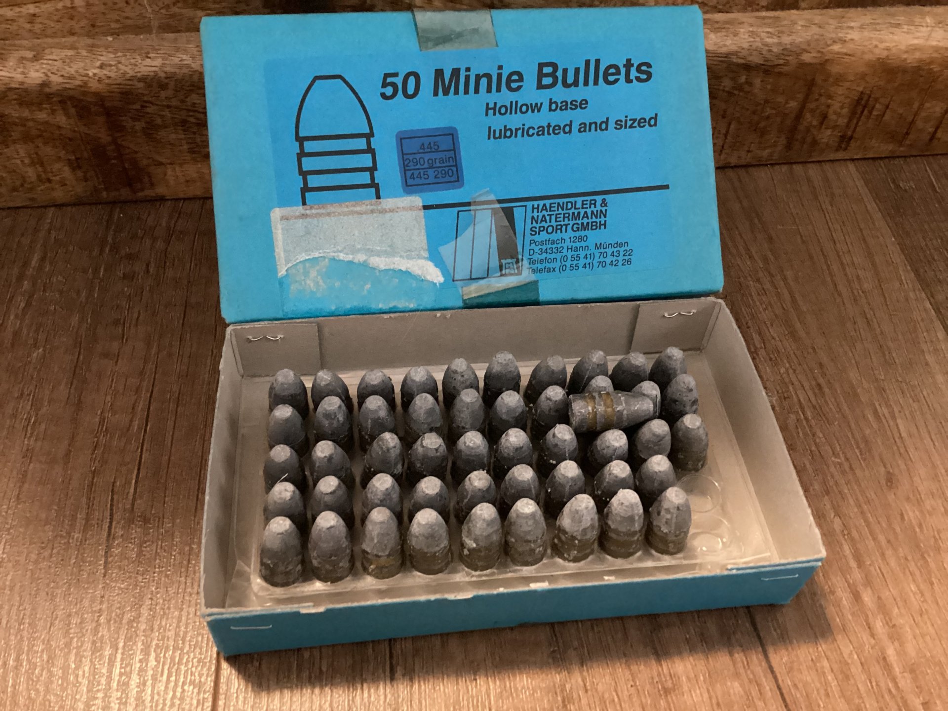 49St. Minie Kugeln .445 - 290gr. Händler & Nattermann – slika 1