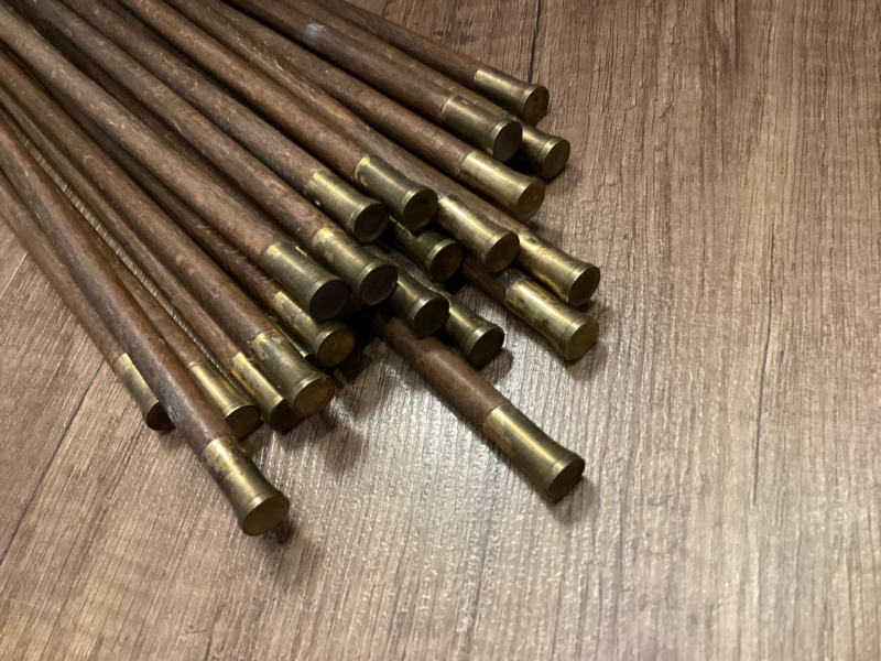 1St. Ladestock / Putzstock Holz-Messing 50cm aus Nachlass Jacobi Iserlohn – Bild 1