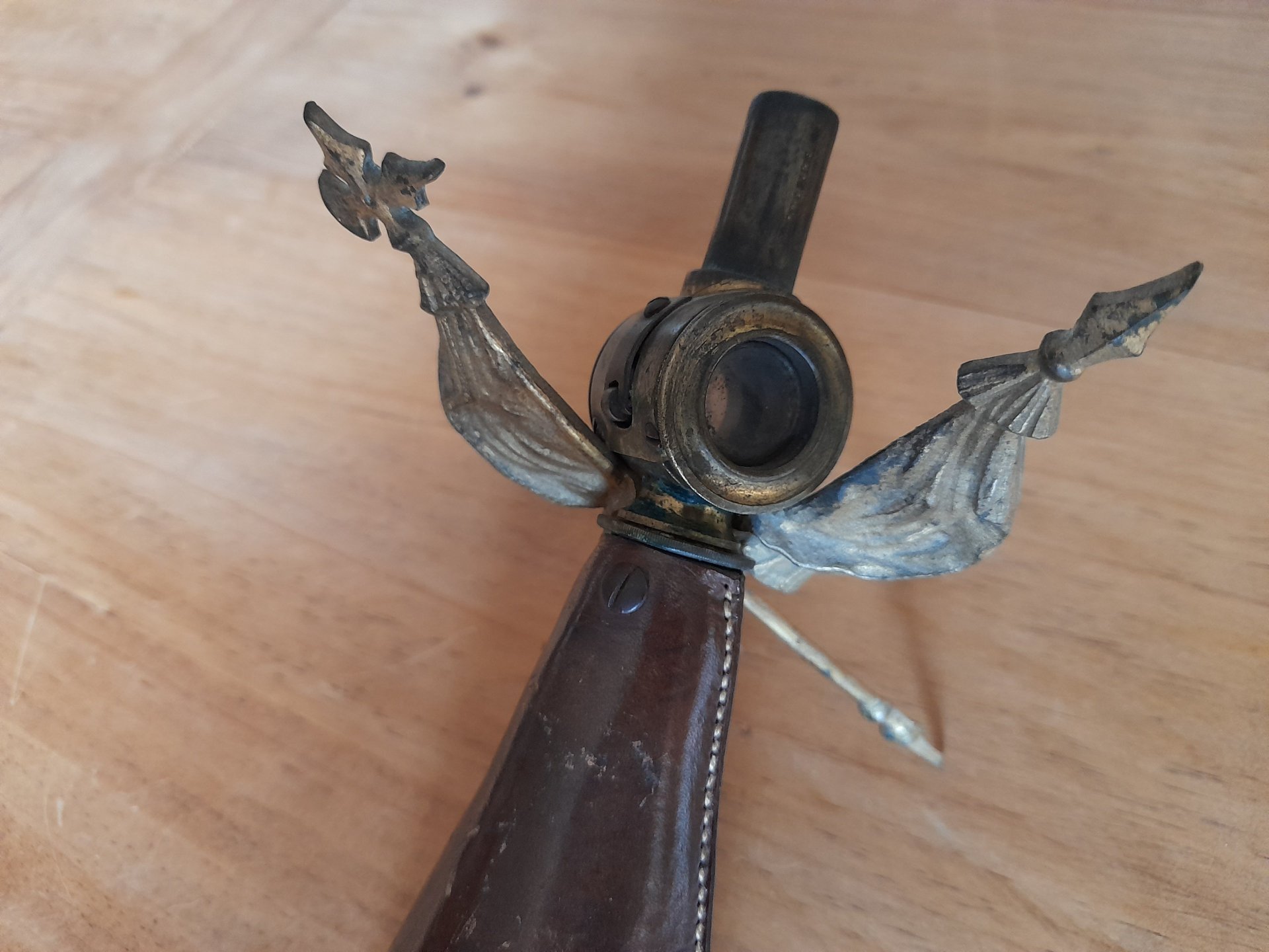 Antike Pulverflasche für Schwarzpulver, tolles Sammlerstück – Bild 3