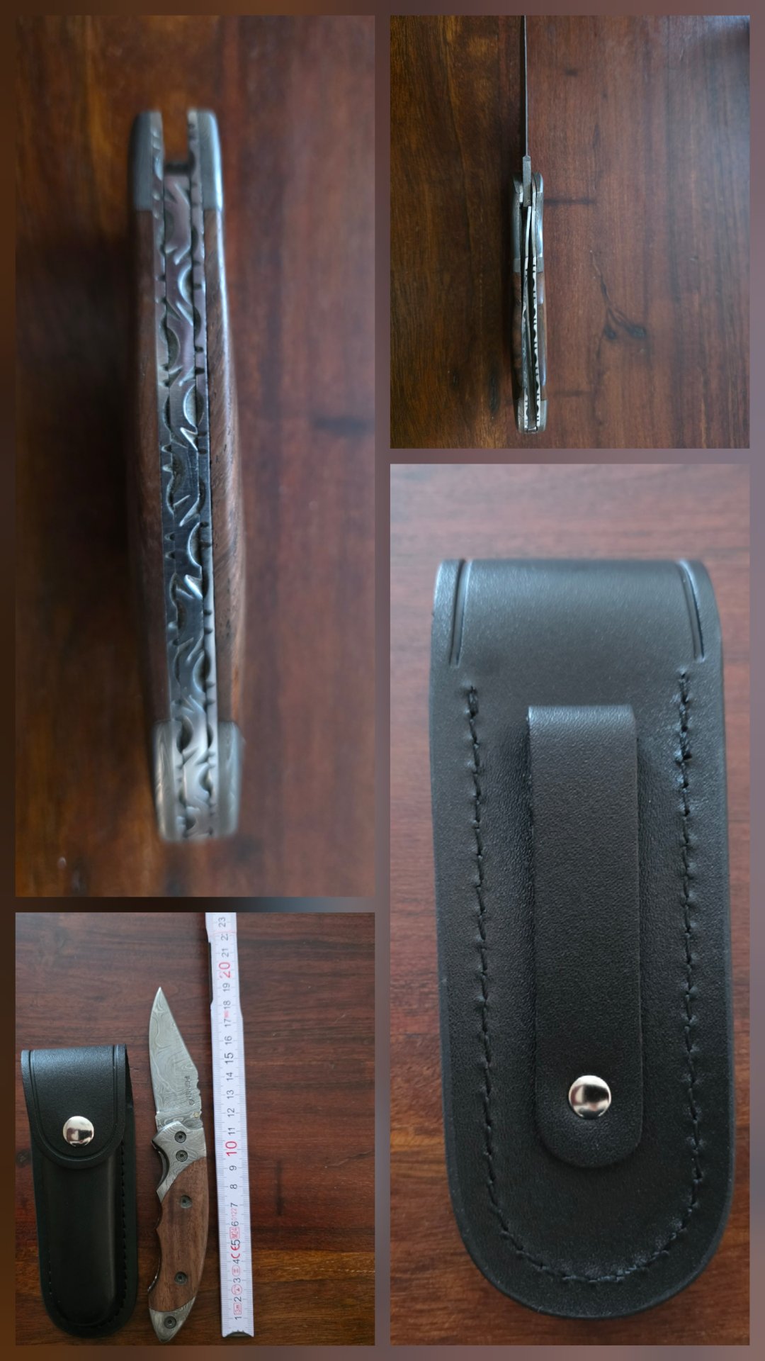 Damast Taschenmesser La main de Damas, schönes Klappmesser – Bild 3