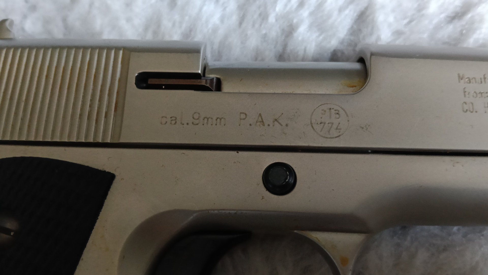 Für Selbstabholer: Colt Government 1911 A1 Schreckschusspistole - cal. 9mm P.A.K. - PTB 774 - Nickel – Bild 4