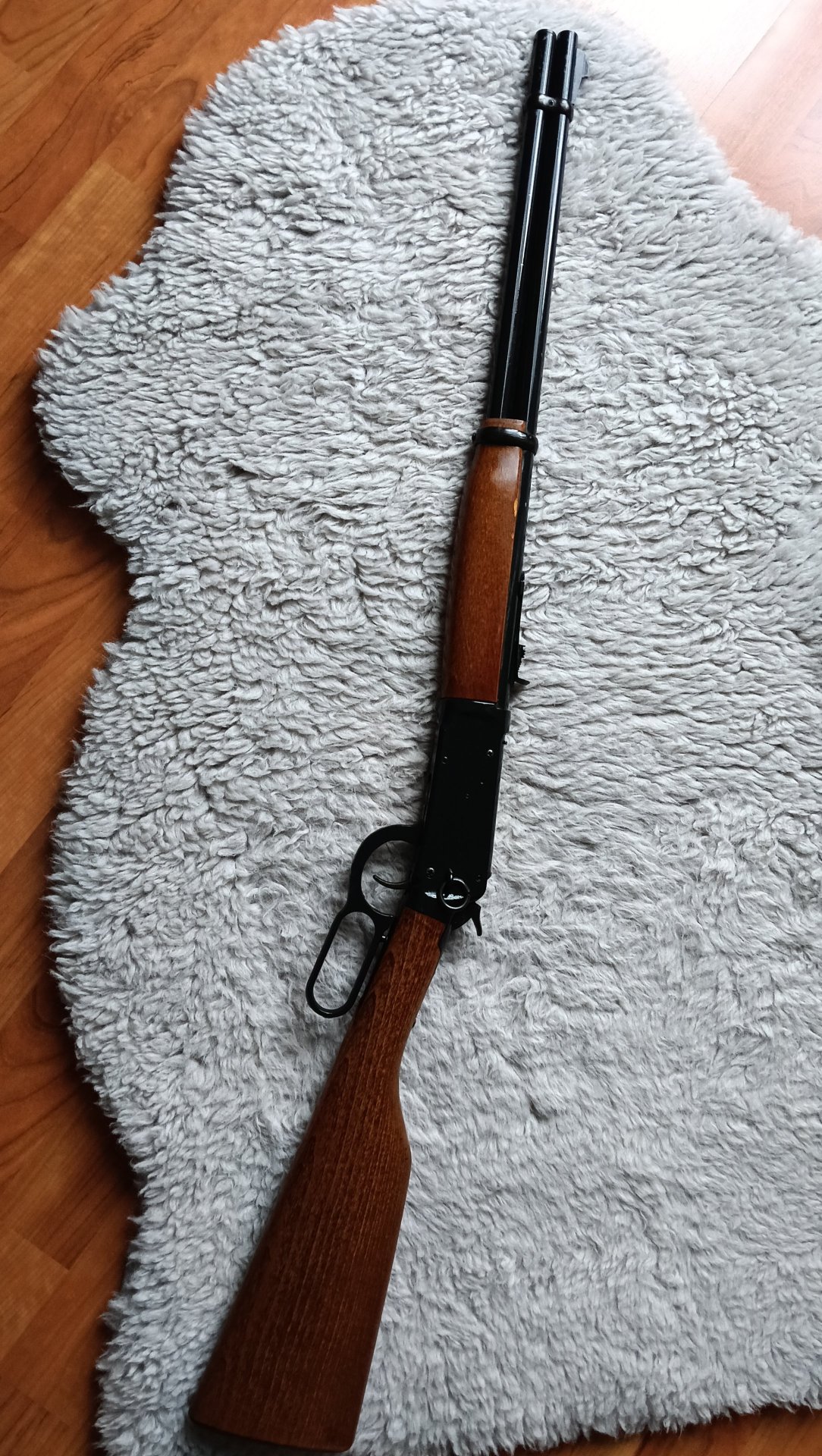 Daisy Unterhebelrepetierer / Lever Action BB-Luftgewehr - Cal. 4,5mm (.177) BB - Holzoptik – Bild 5