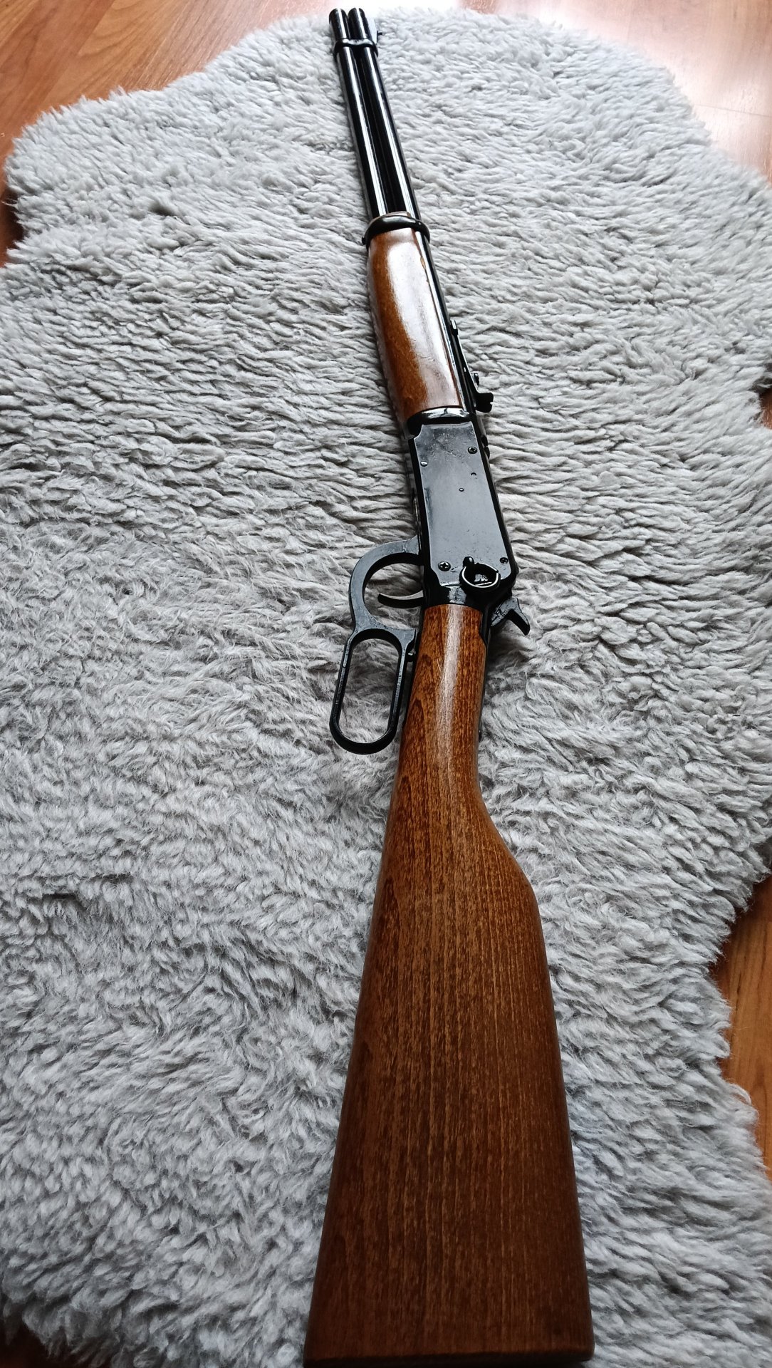 Daisy Unterhebelrepetierer / Lever Action BB-Luftgewehr - Cal. 4,5mm (.177) BB - Holzoptik – Bild 4