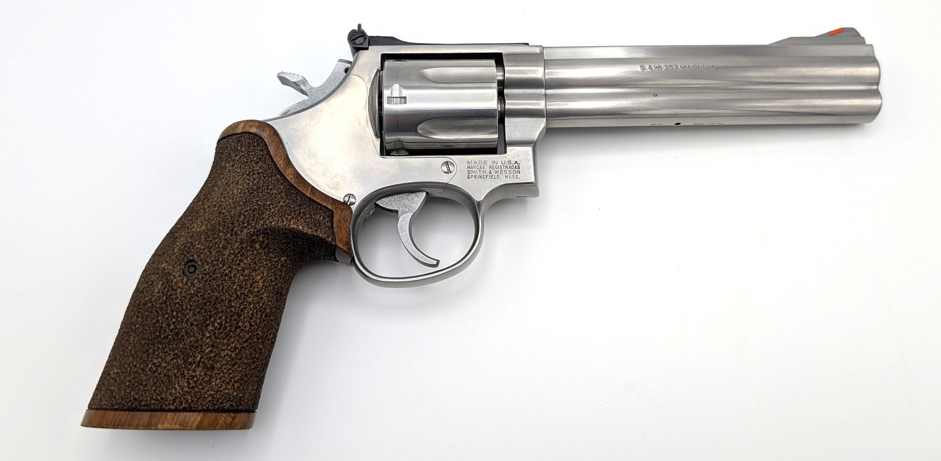 S&W 686-3 .357 Mag 6" Erstbesitz 1992, OVP, Nill-Griff, Originalgriff, Holster – Bild 3