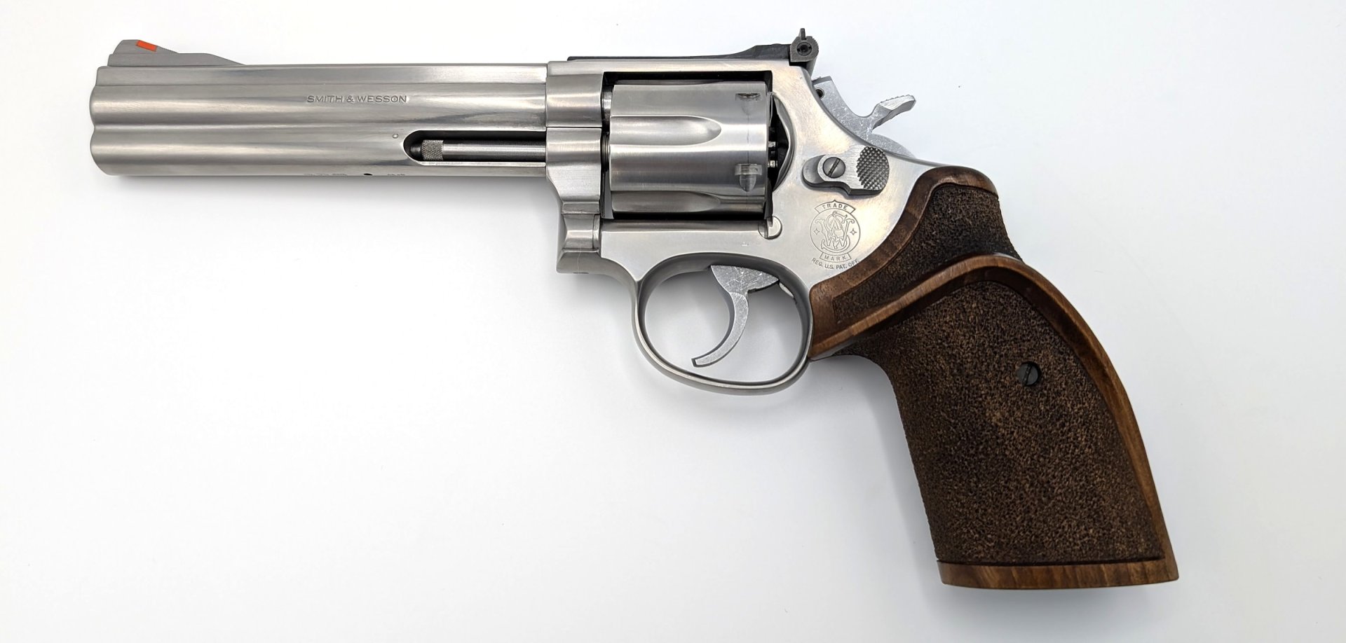 S&W 686-3 .357 Mag 6" Erstbesitz 1992, OVP, Nill-Griff, Originalgriff, Holster – Bild 1