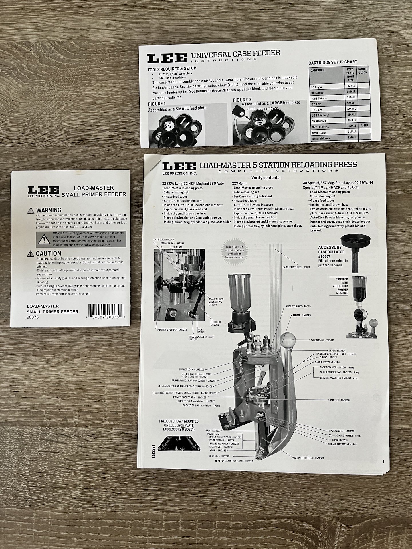 Lee Loadmaster Wiederladepresse + 2 Schnellwechseleinsätze + 9mm Luger & .357 Mag Shellplates – Bild 3