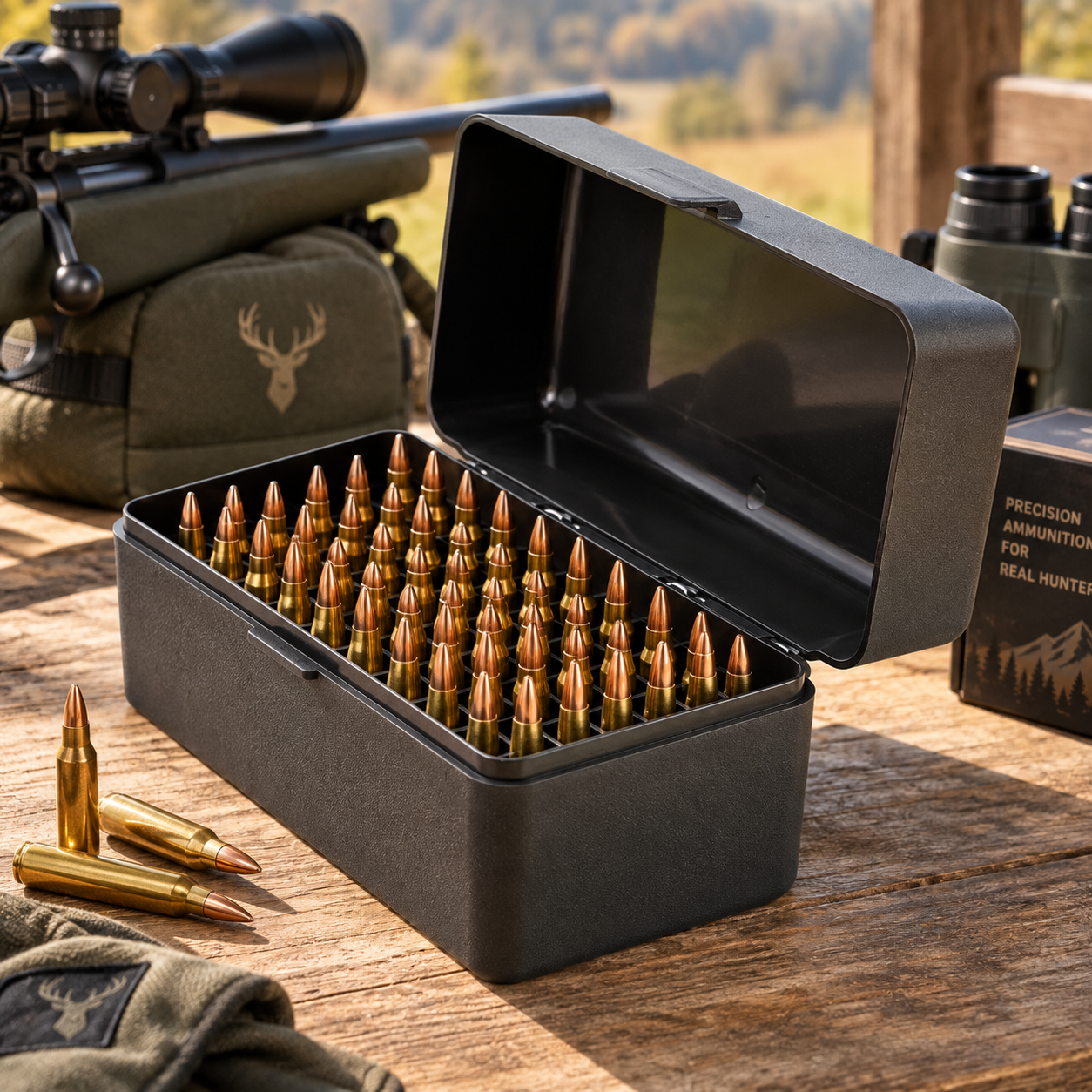 Munitionsbox für 50 Patronen – für .243 Win, .308 Win, 6.5 Creedmoor, 8x57 u. v. m. – Bild 1
