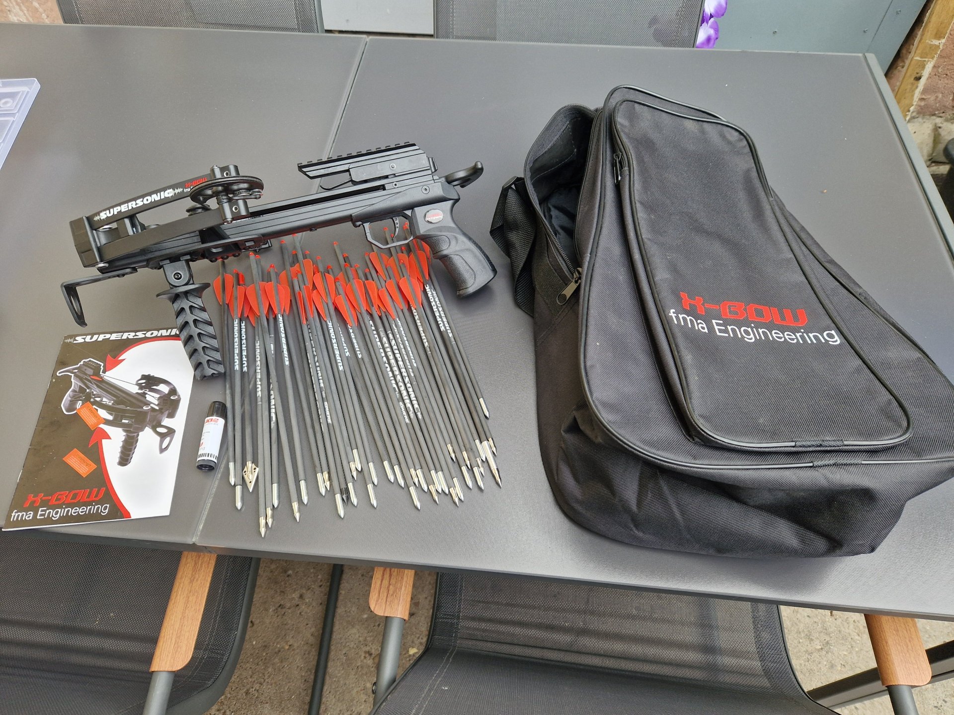 Pistolenarmbrust X-BOW FMA SUPERSONIC 120Lbs /330fps Armbrust mit Zubehör – Bild 2