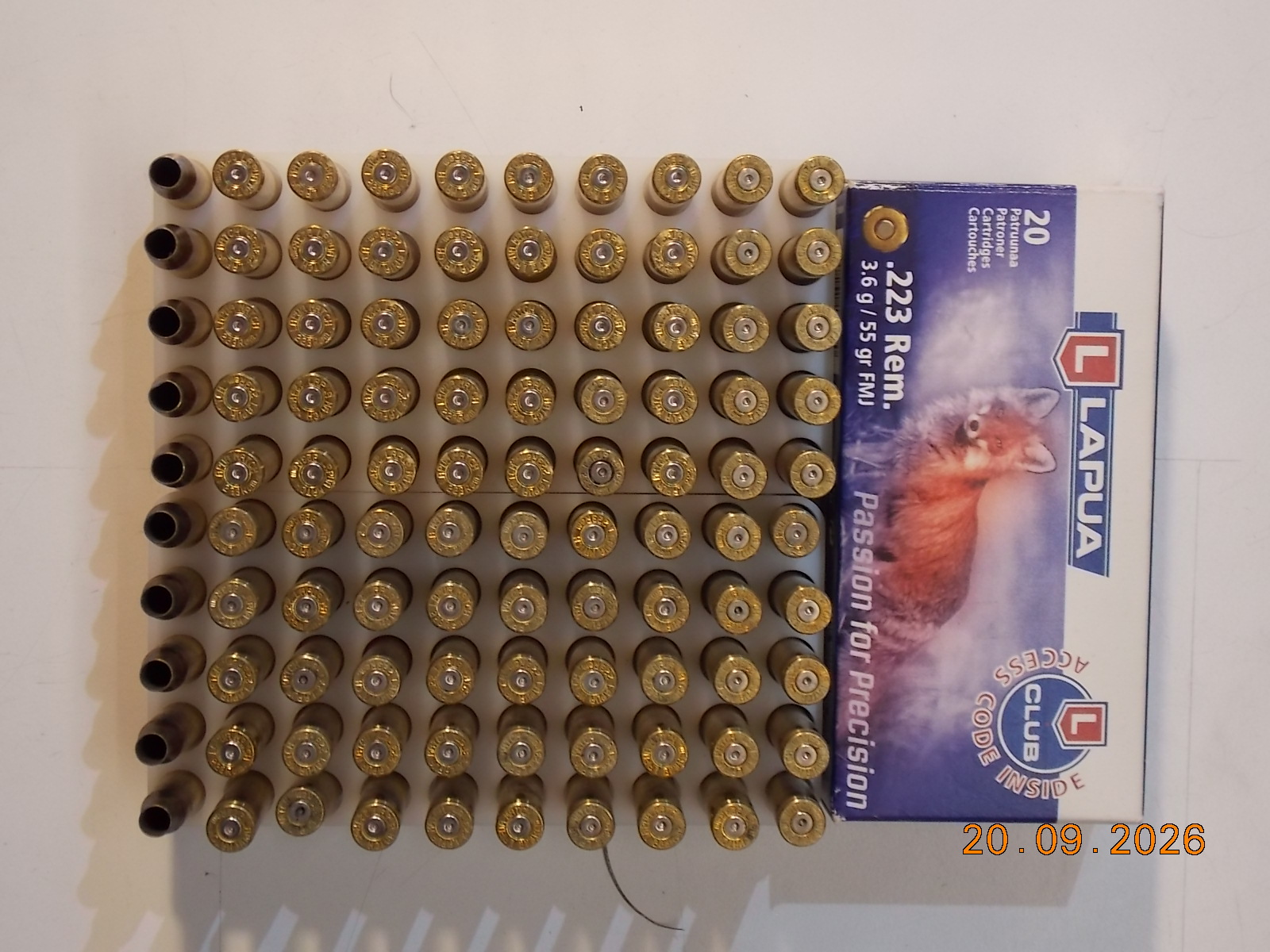 100 Lapua Hülsen Kal 223 – Bild 1