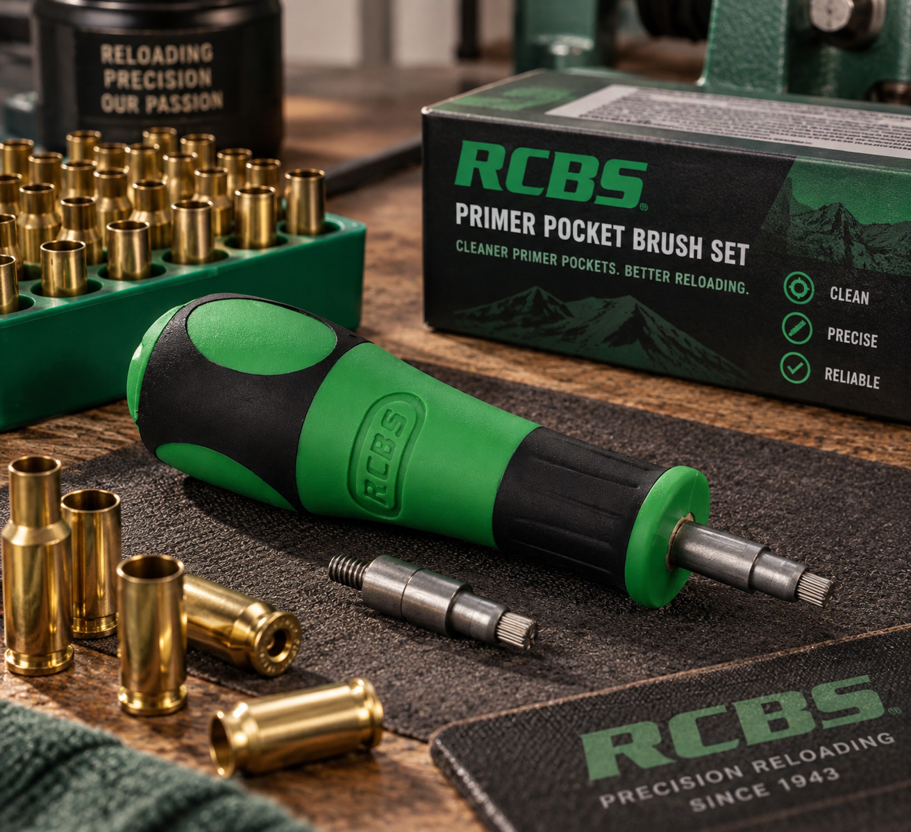 RCBS Zündglockenreiniger Bürstenset – für große & kleine Zündglocken – Bild 1