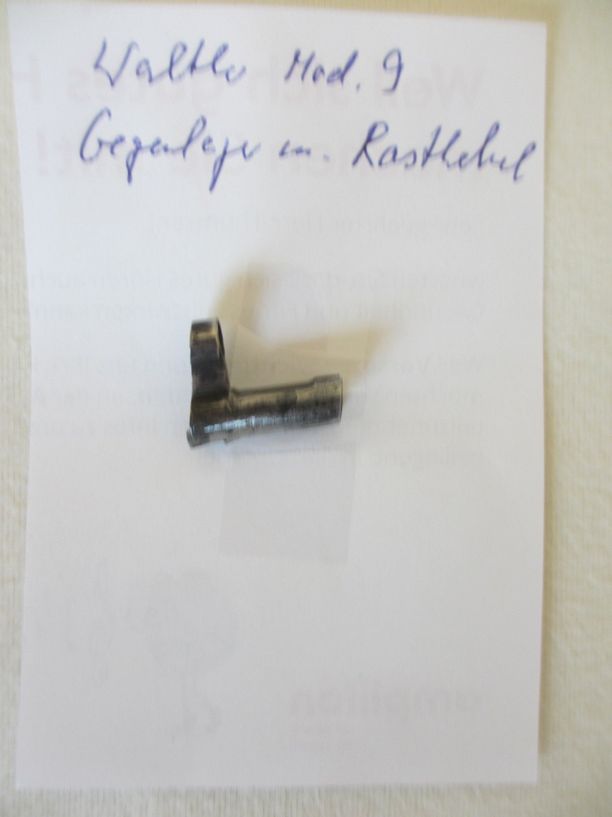 WALTHER Modell 9 Gegenlager mit Rasthebel – Bild 1