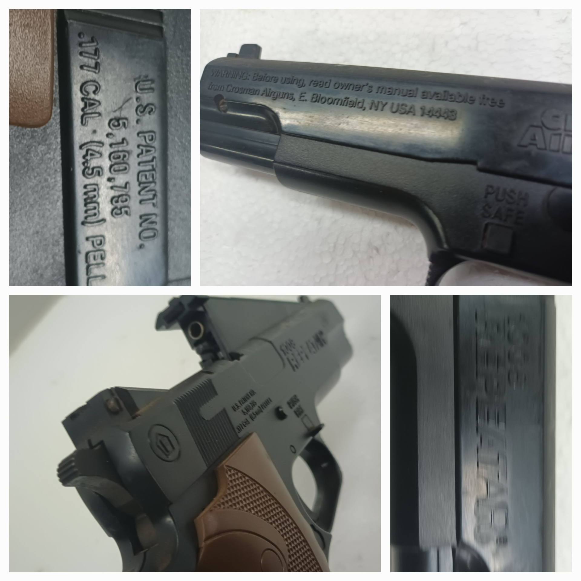 Luftpistole CROSMAN 1008 Kompakt LP __ Kal.4,5mm (.177) CO2 - US Colt __ Mehrschüssige Pistole – Bild 4